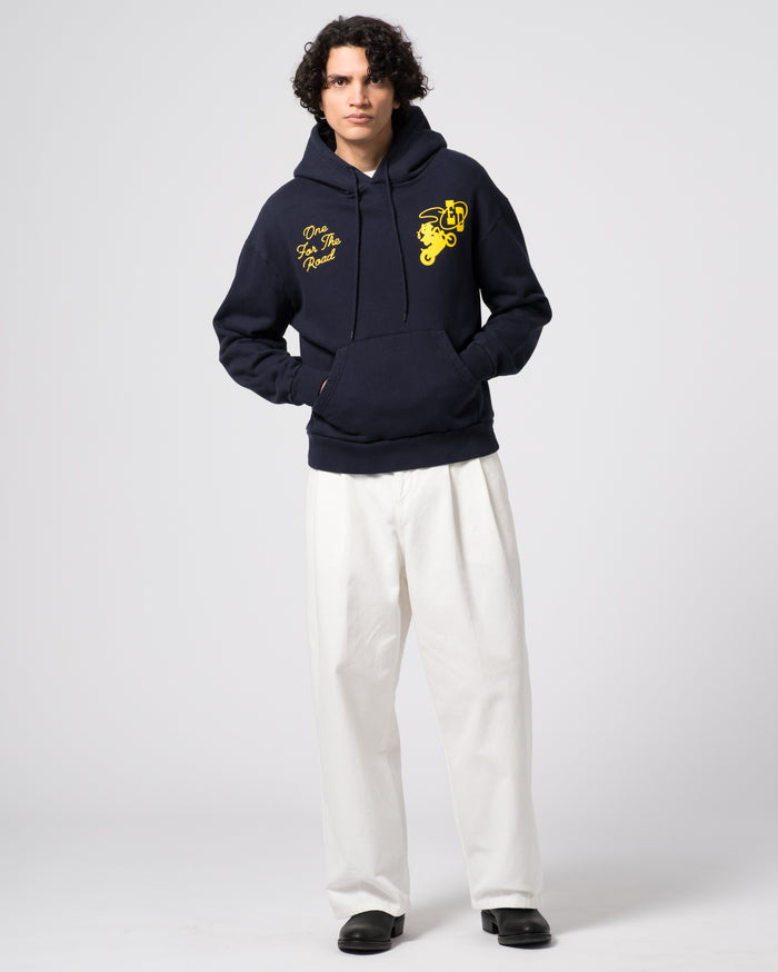 Eat Dust Western Sportswear Hoodie Basic Fleece Navy