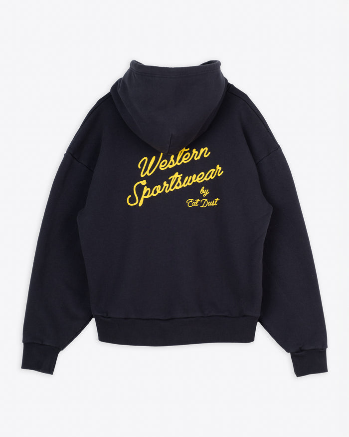 Eat Dust Western Sportswear Hoodie Basic Fleece Navy