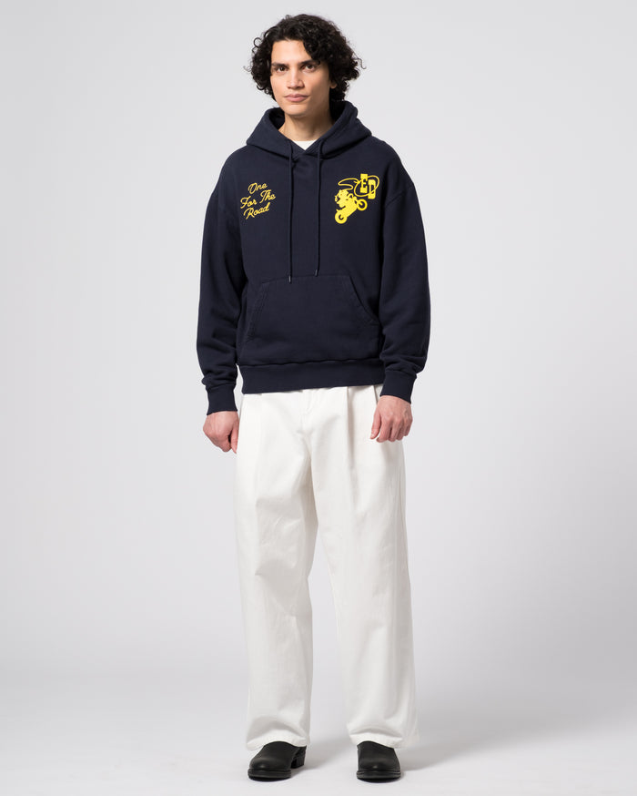 Eat Dust Western Sportswear Hoodie Basic Fleece Navy