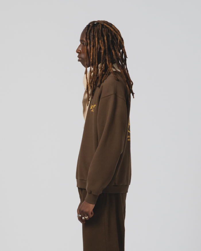 Eat Dust Western Sportswear Sweater Basic Fleece Brown