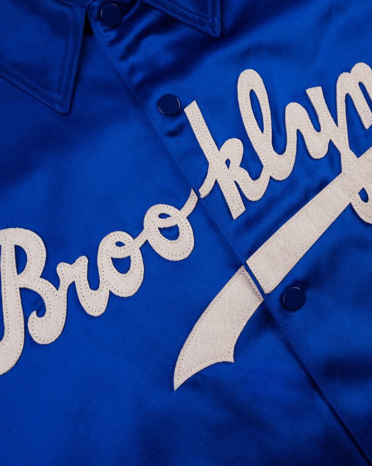 Ebbets Field Flannels Brooklyn Dodgers 1945 Satin Windbreaker Jacket