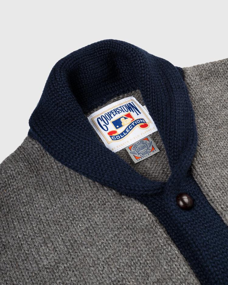 Ebbets Field Flannels Brooklyn Robins (Dodgers) 1916 Wool Shawl Collar Sweater