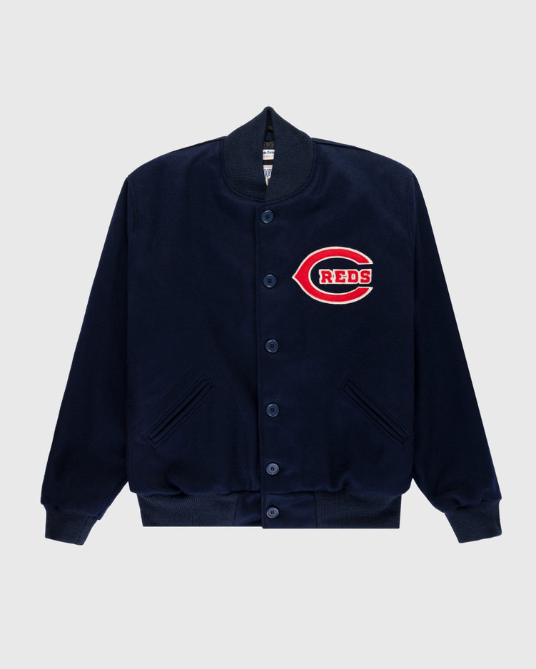 ebbets field flannels Cincinnati Reds 1942 Authentic All Wool Varsity Jacket