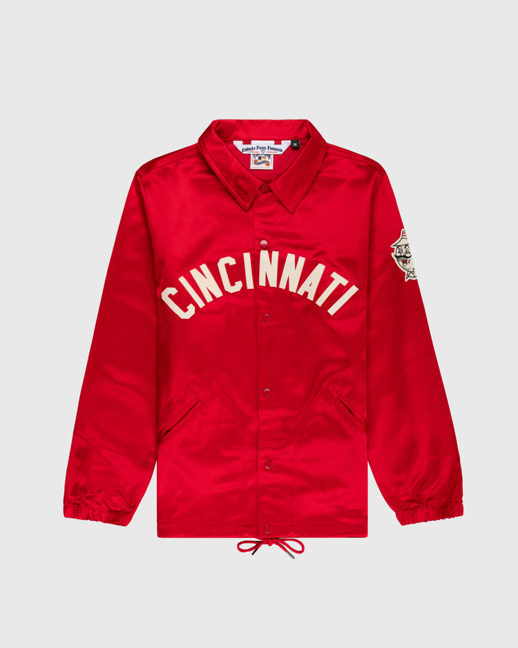 ebbets field flannels Cincinnati Reds 1955 Satin Windbreaker Jacket