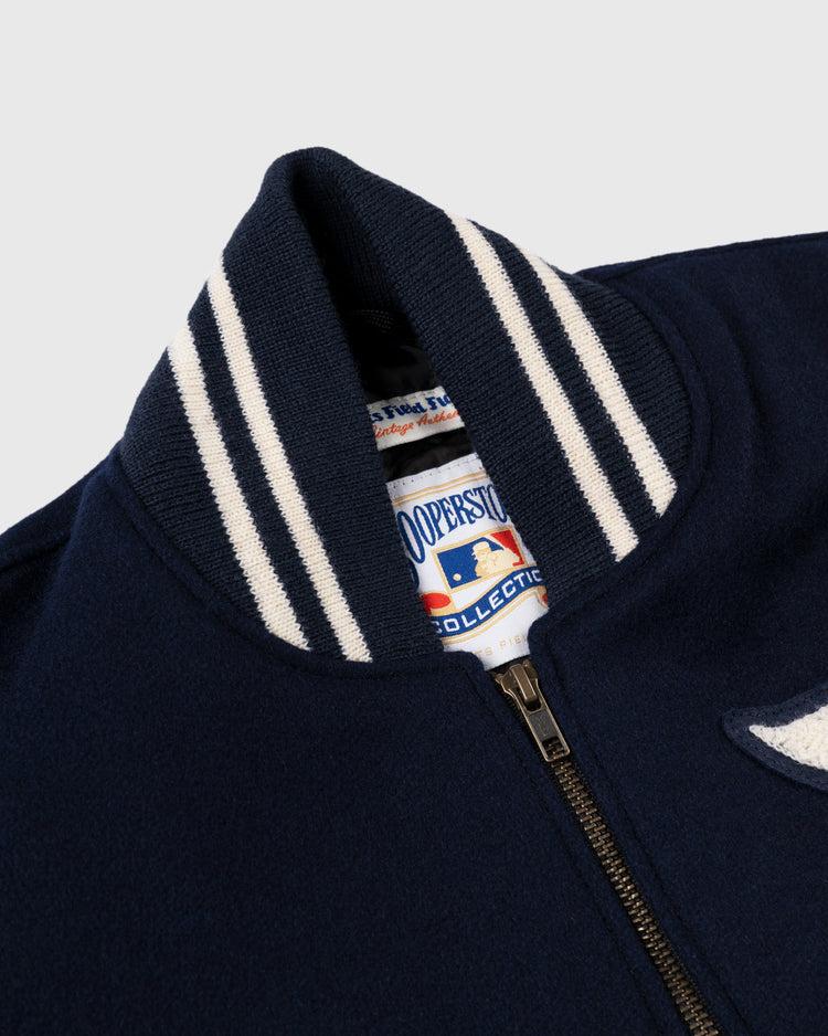 Ebbets Field Flannels Detroit Tigers 1955 Authentic Wool & Leather Varsity Jacket