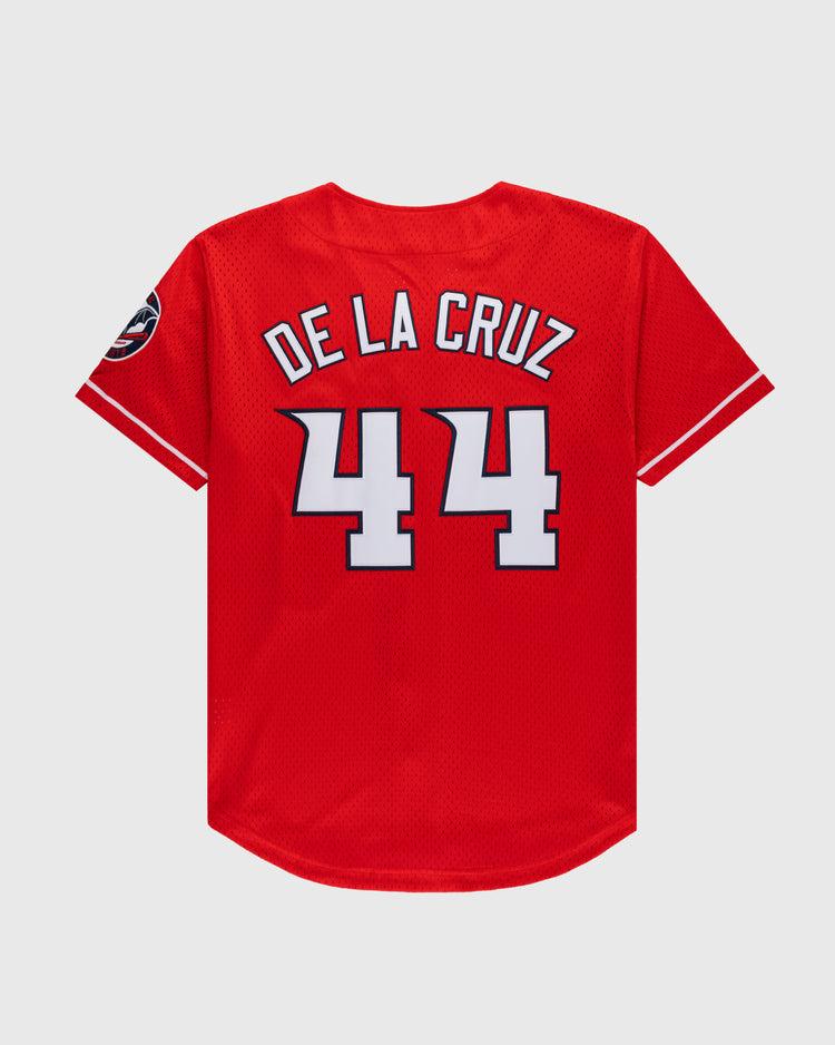 Ebbets Field Flannels Elly De La Cruz Louisville Bats Mesh Button-Up Jersey