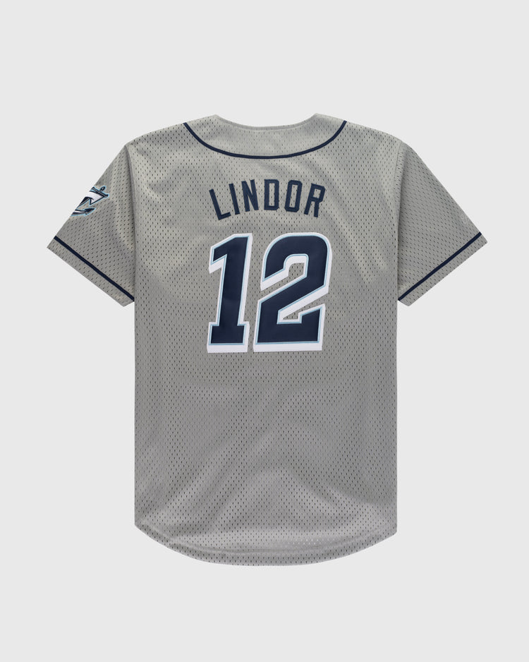 Ebbets Field Flannels Francisco Lindor Columbus Clippers Mesh Button-Up Jersey