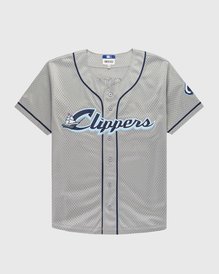 ebbets field flannels Francisco Lindor Columbus Clippers Mesh Button-Up Jersey
