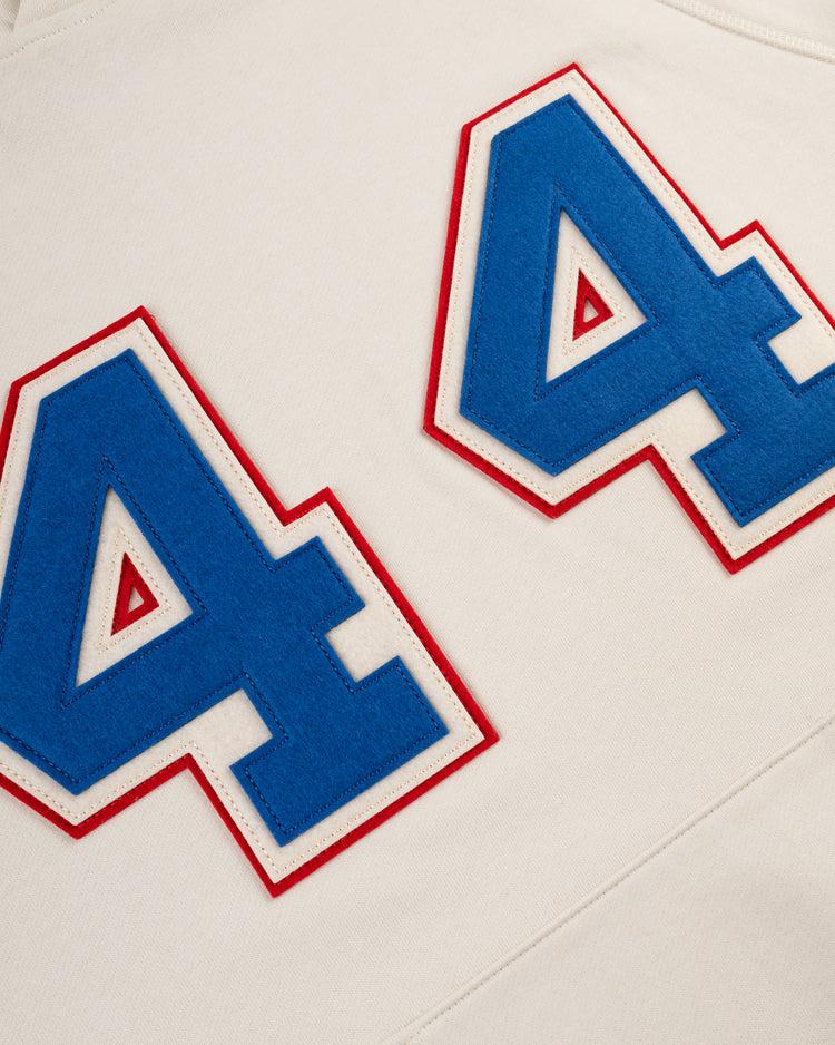 Ebbets Field Flannels Hank Aaron French Terry Script Hooded Sweatshirt