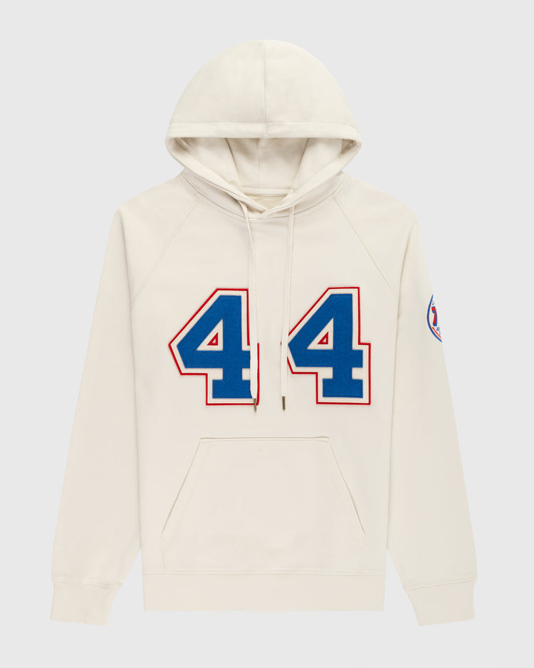 ebbets field flannels Hank Aaron French Terry Script Hooded Sweatshirt