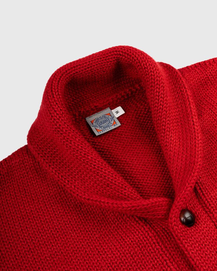 Ebbets Field Flannels Harvard University 1940 Wool Shawl Collar Sweater