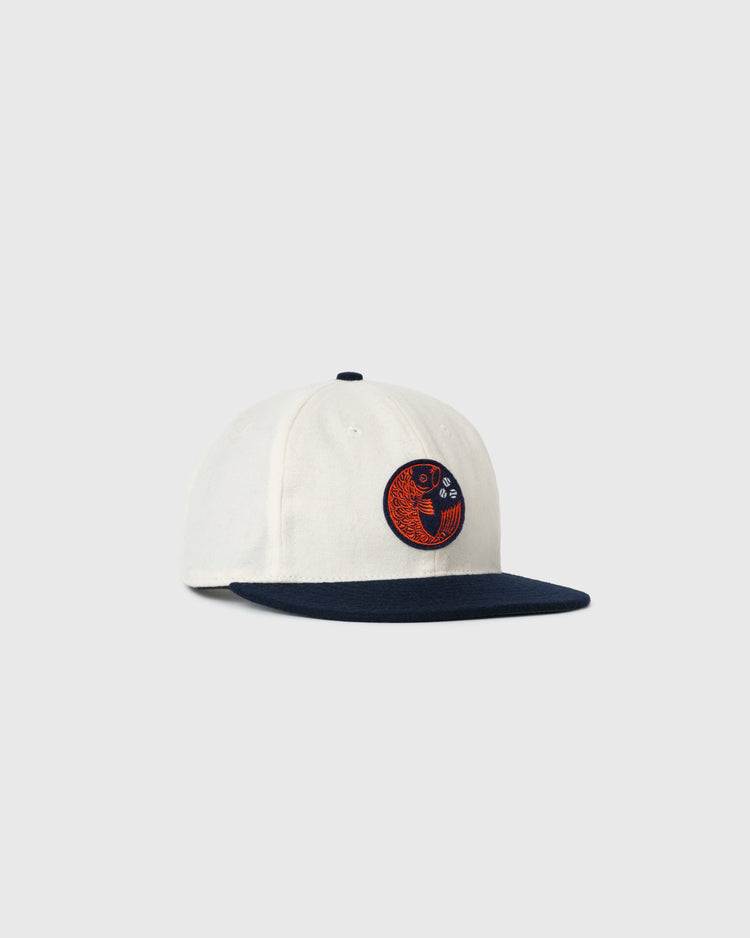 Ebbets Field Flannels Hiroshima Carp Off White Wool Ballcap