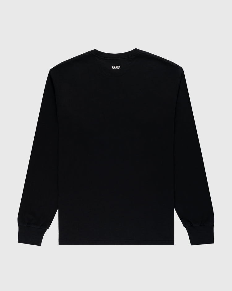 Ebbets Field Flannels Homestead Grays Embroidered 'G' Long Sleeve Pocket Tee