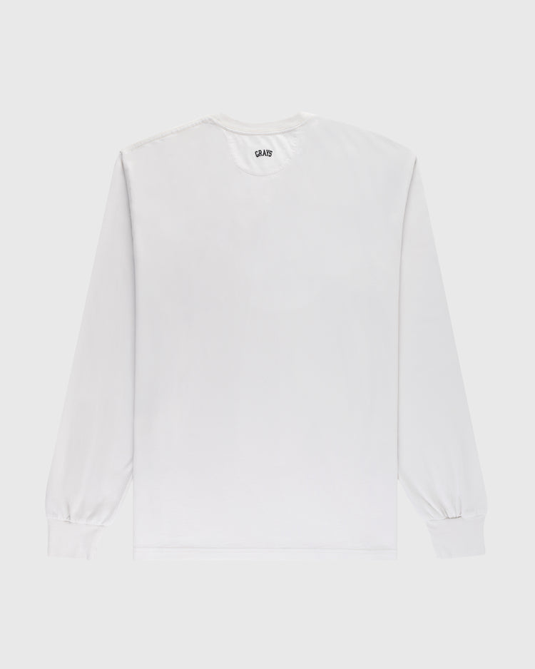 Ebbets Field Flannels Homestead Grays Embroidered 'G' Long Sleeve Pocket Tee