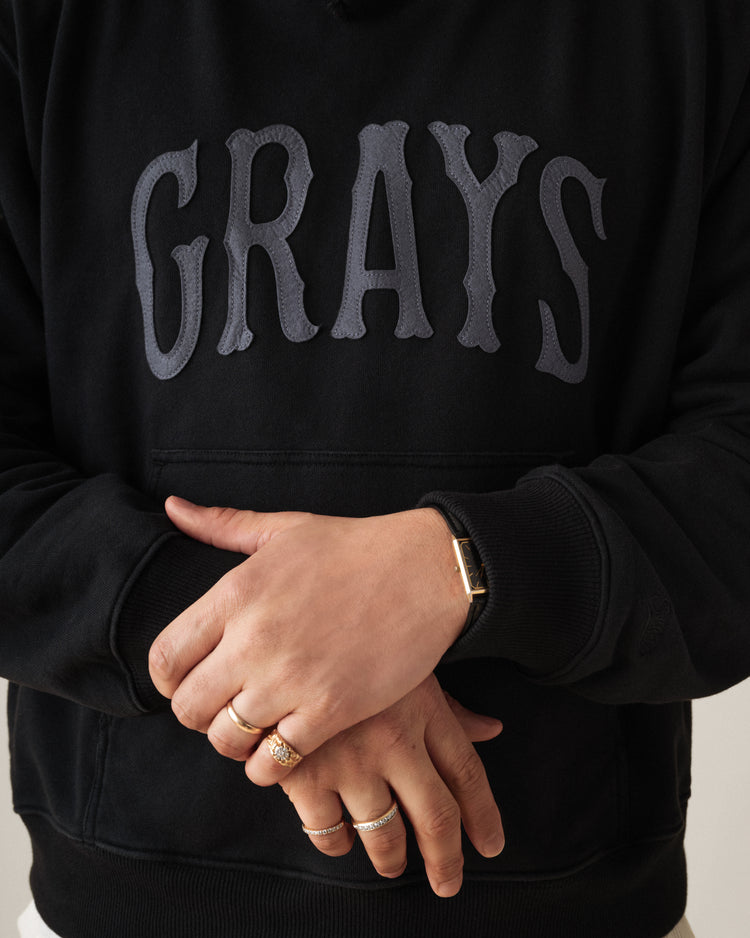 Ebbets Field Flannels Homestead Grays Heavyweight Cotton Terry Pullover Hoodie
