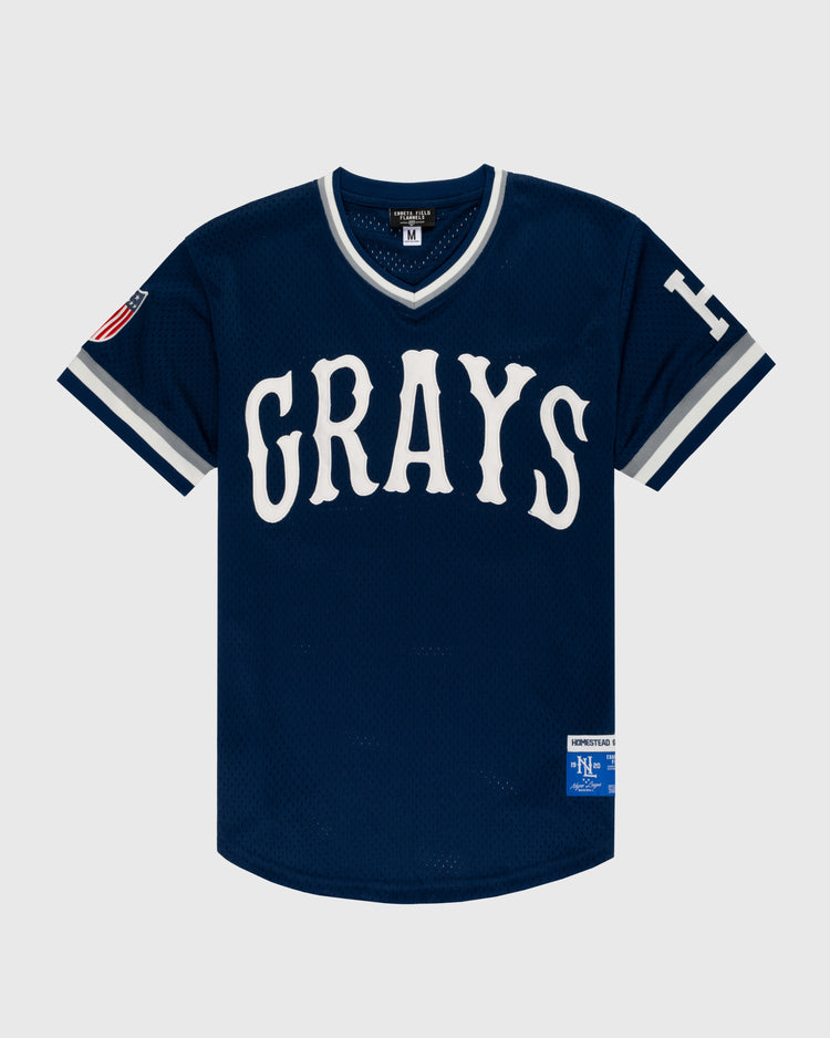 ebbets field flannels Homestead Grays Mesh V-Neck Jersey
