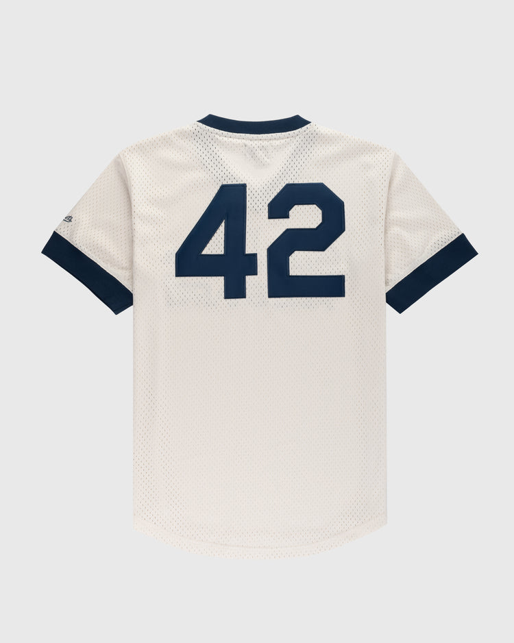 Ebbets Field Flannels Jackie Robinson Mesh V-Neck Jersey