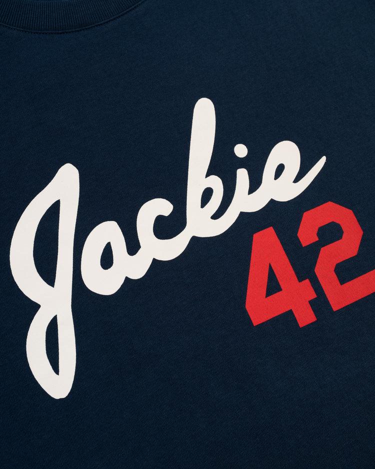 Ebbets Field Flannels Jackie Robinson Script '42' Short Sleeve Tee