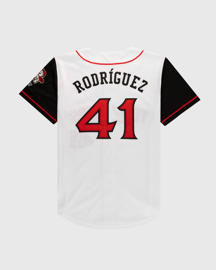 Ebbets Field Flannels Julio Rodríguez Arkansas Travelers Mesh Button-Up Jersey