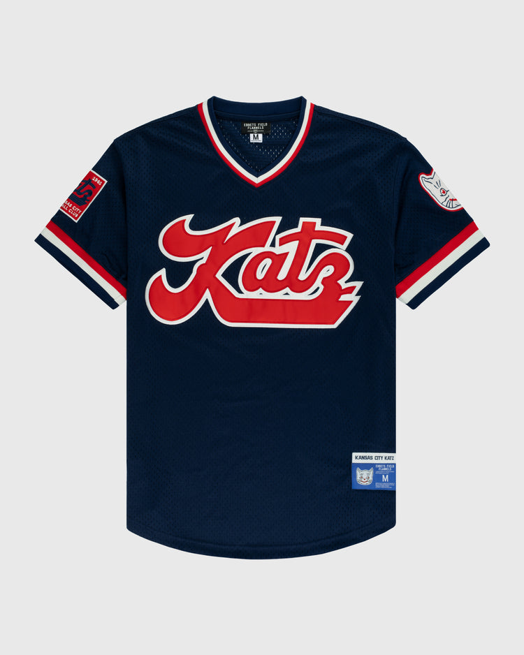 ebbets field flannels Kansas City Katz Mesh V-Neck Jersey