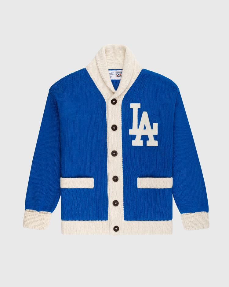 ebbets field flannels LA Dodgers 1958 Wool Shawl Collar Sweater