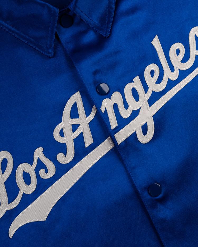 Ebbets Field Flannels Los Angeles Dodgers 1962 Satin Windbreaker Jacket