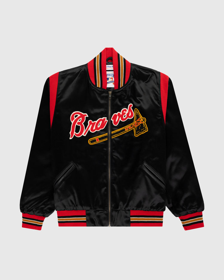 ebbets field flannels Milwaukee Braves 1957 Authentic All Satin Varsity Jacket