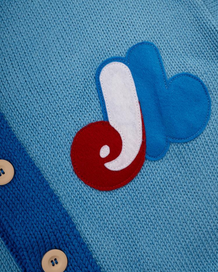 Ebbets Field Flannels Montreal Expos 1969 Wool Shawl Collar Sweater