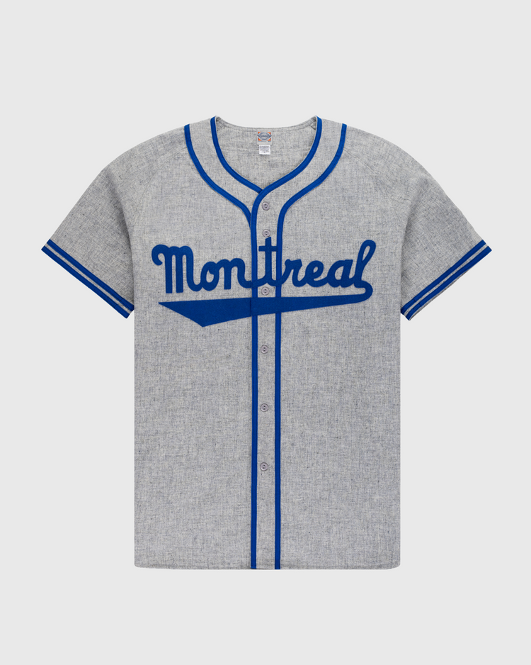 ebbets field flannels Montreal Royals 1946 Authentic Wool Road Baseball Jersey