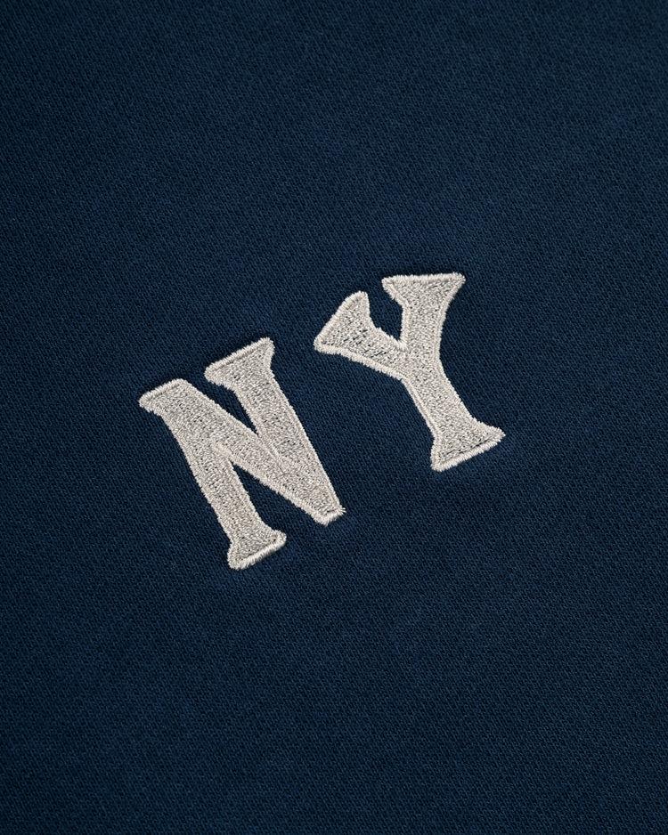 Ebbets Field Flannels New York Black Yankees Embroidered "NY" Heavyweight Cotton Terry Pullover Hoodie