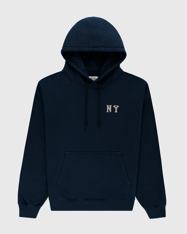 ebbets field flannels New York Black Yankees Embroidered "NY" Heavyweight Cotton Terry Pullover Hoodie