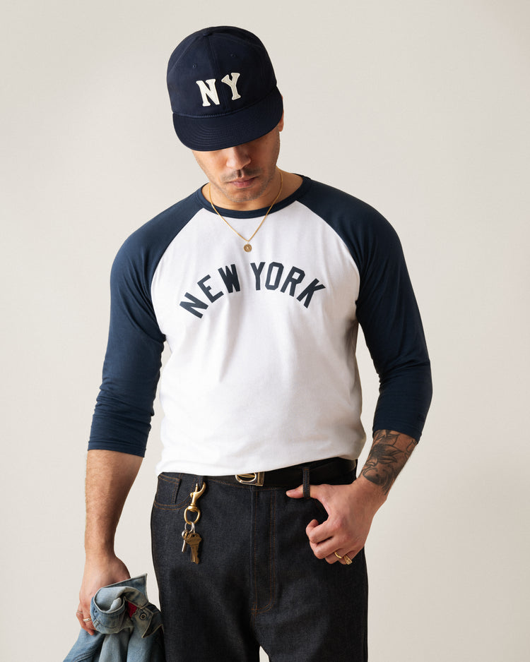 Ebbets Field Flannels New York Black Yankees Felt 'NY' Cotton Twill Ballcap