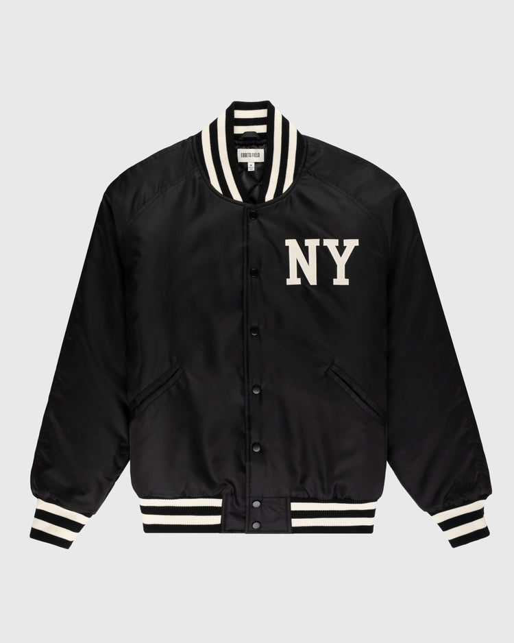 ebbets field flannels New York Black Yankees Satin Varsity Jacket