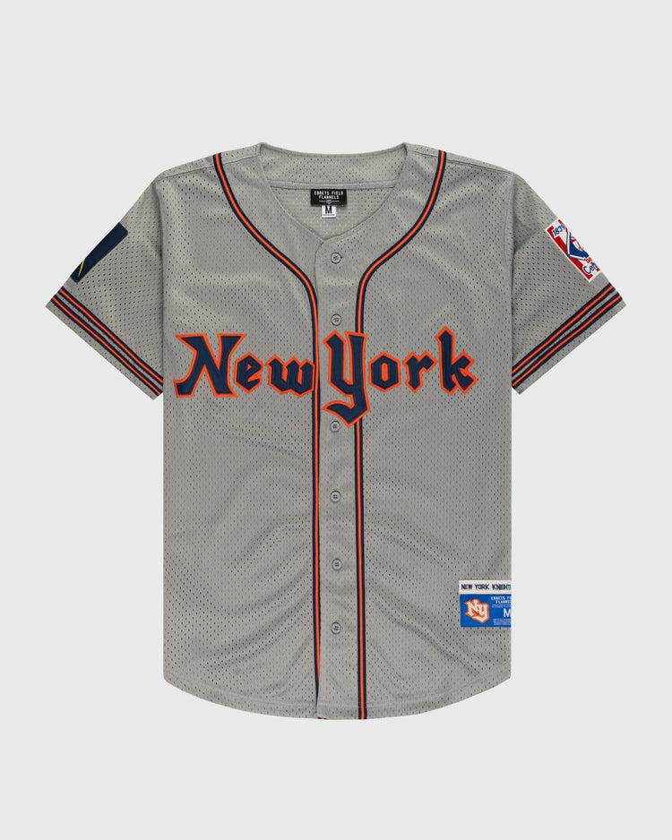 ebbets field flannels New York Knights Mesh Button-Up Baseball Jersey