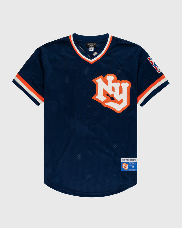 ebbets field flannels New York Knights Mesh V-Neck Jersey