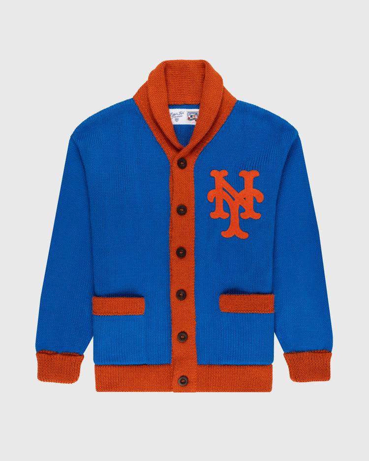 ebbets field flannels New York Mets 1962 Wool Shawl Collar Sweater