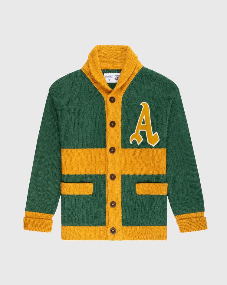 ebbets field flannels Oakland Athletics 1969 Wool Shawl Collar Sweater ebbets field flannels Oakland Athletics 1969 Wool Shawl Collar Sweater