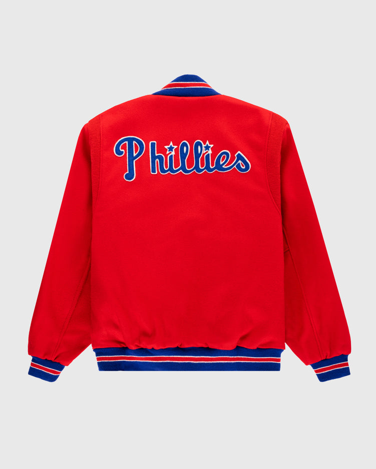 Ebbets Field Flannels Philadelphia Phillies 1949 Authentic All Wool Varsity Jacket