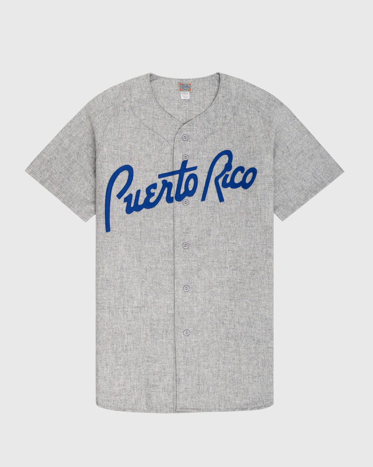 ebbets field flannels Puerto Rico 1958 National Team Authentic Wool Road Baseball Jersey