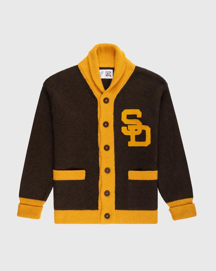 ebbets field flannels San Diego Padres 1969 Wool Shawl Collar Sweater ebbets field flannels San Diego Padres 1969 Wool Shawl Collar Sweater