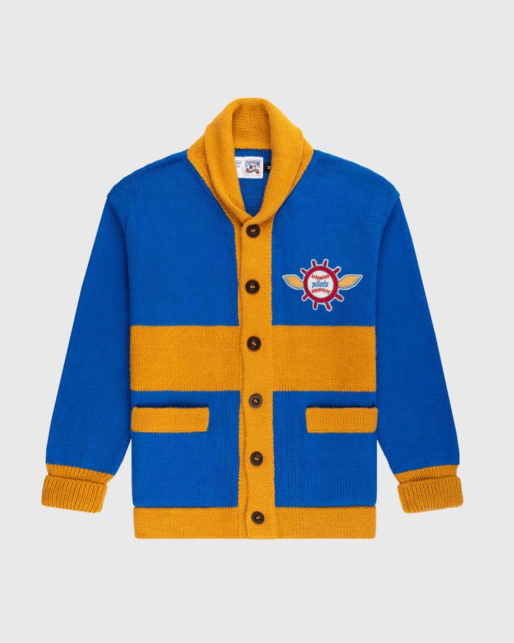 ebbets field flannels Seattle Pilots 1969 Wool Shawl Collar Sweater ebbets field flannels Seattle Pilots 1969 Wool Shawl Collar Sweater