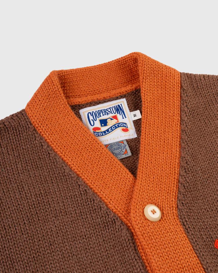 Ebbets Field Flannels St. Louis Browns 1909 Wool Cardigan Sweater