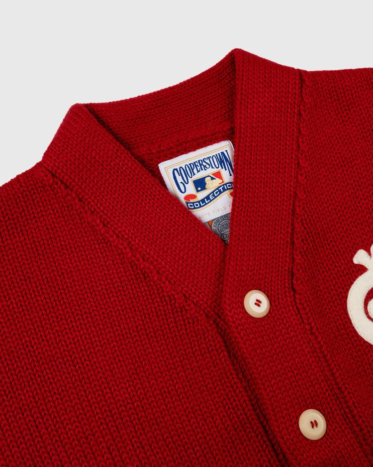 Ebbets Field Flannels St. Louis Cardinals 1908 Wool Shawl Collar Sweater