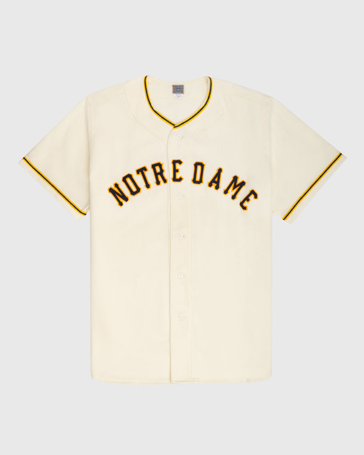 ebbets field flannels University of Notre Dame 1956 Authentic Wool Home Baseball Jersey