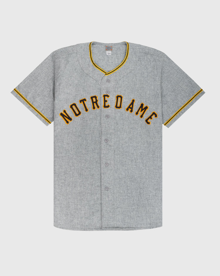 ebbets field flannels University of Notre Dame 1956 Authentic Wool Road Baseball Jersey
