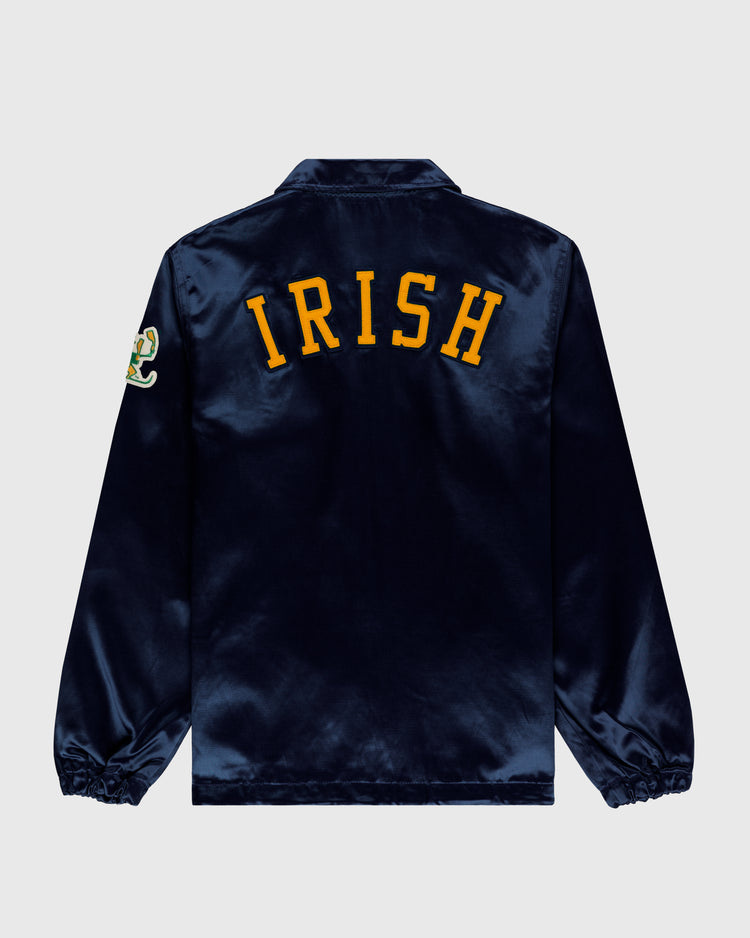 Ebbets Field Flannels University Of Notre Dame Satin Windbreaker Jacket