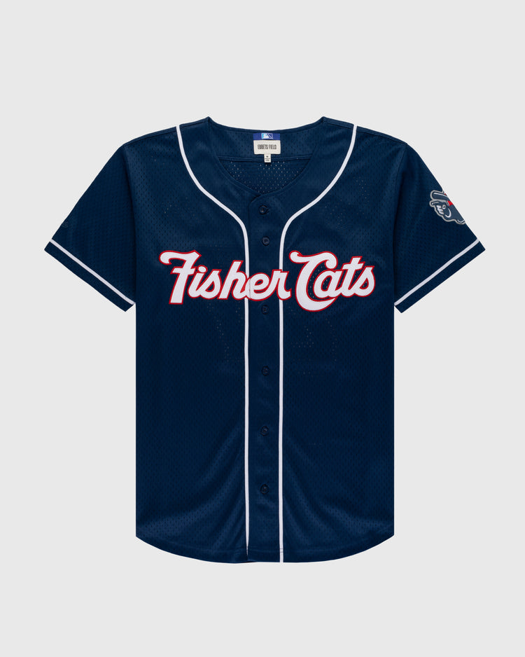 ebbets field flannels Vladimir Guerrero Jr. New Hampshire Fisher Cats Mesh Button-Up Jersey