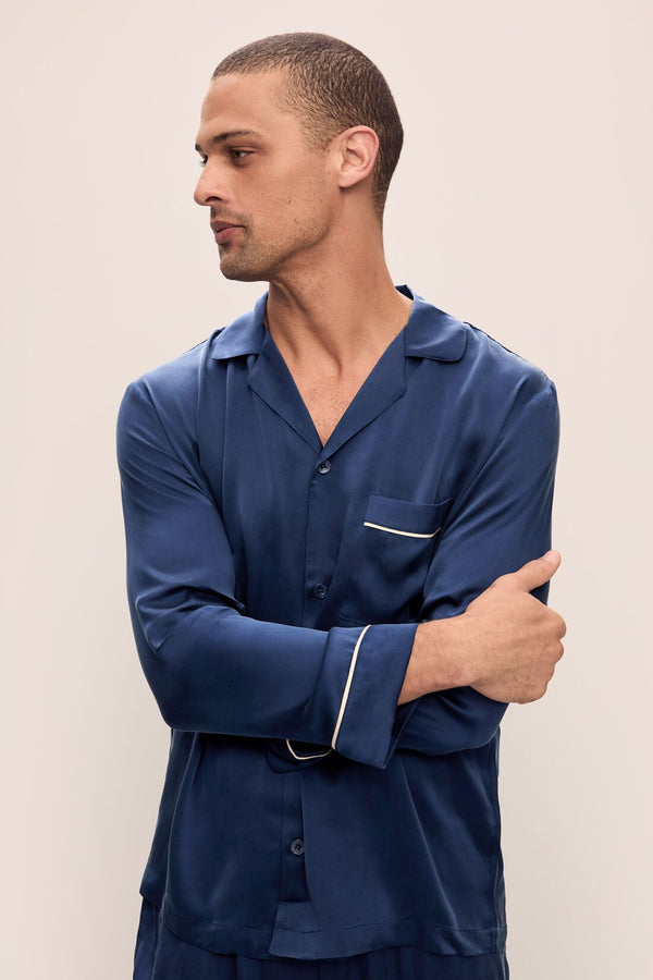 Eberjey Charles Washable Silk Long PJ Set