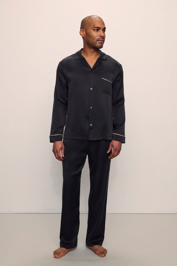 eberjey Charles Washable Silk Long PJ Set