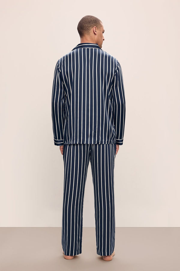 Eberjey Charles Washable Silk Printed Long PJ Set